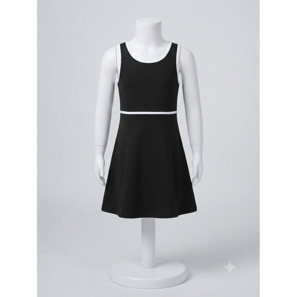 Tommy‎ Bahama Active Kids Black White Tennis Dress Racerback Cutout Size L 10-12